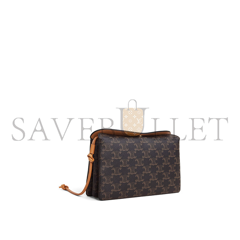 CELINE TRIO IN TOILE TRIOMPHE 10P863N98.03MI (22.5*13*3.5cm)